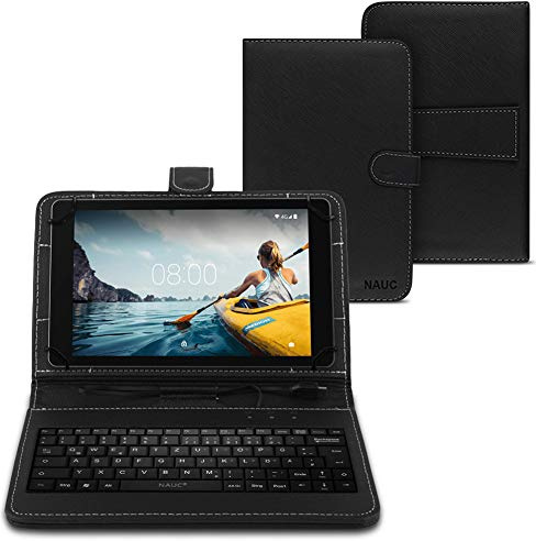 NAUC Tablet Hülle kompatibel für Medion Lifetab E Serie 10 10.1 Zoll Tasche Tastatur Schutzhülle, Tablet:Medion Lifetab E10420