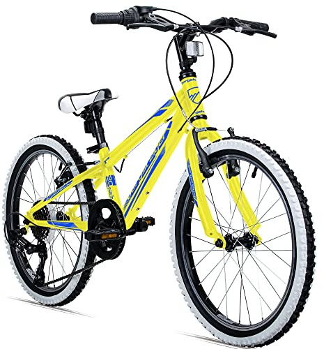 Bergsteiger Kansas 20/24 Zoll Kinderfahrrad Mountainbike Jungen & Mädchen | Mit V-Bremsen, Ständer, Klingel und Reflektoren, ideal für Kinder von 110–130 cm auf Schulweg und Freizeit.
