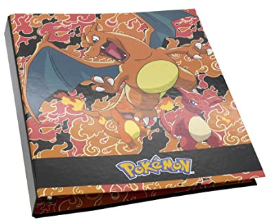 Pokémon- Charmander 4-ringsmapp, skolmaterial, arkivskåp, Carpesano, klassificerare, orange färg, officiell produkt (CyP-märken)