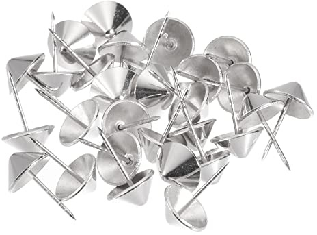 sourcing map Loss Prevention Plat Tête Épingles pour Antivol Clou Étiquettes Compatible Inox Acier Punaises Épingles Paquet 100