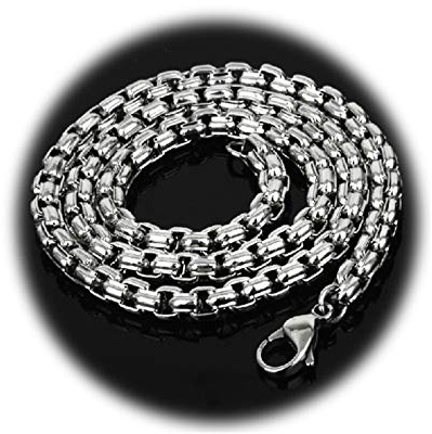 Whoiy Ärtkedja rostfritt stål för män, halsband män gotisk hip hop vänskapskedja utan hänge rostfritt stål kedja halsband, Rostfritt stål, Ingen zirkonia