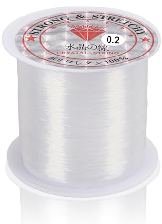 Genomskinlig nylonsnöre, 1 rulle 0,2 mm/142yd fiskelina osynlig nylontråd Smycketråd för festballongdekor, fröpärlor Smyckenarmbandstillverkning