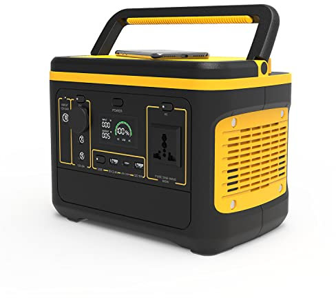 Centrale elettrica Portatile da 192000 mAh, generatore Solare da 600 W (Pannello Solare Non Incluso), Batteria al Litio Mobile Solare per Campeggio all'aperto, Fuoristrada, Emergenza, 110 V