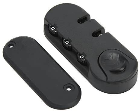 Drfeify Serrure à Bagages, Serrure en Alliage de Zinc à 3 Chiffres, Loquet en Plastique givré, Valise Noire, Serrure de sécurité avec Mot de Passe pour Voyage
