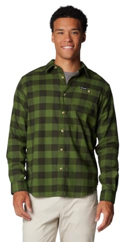 Columbia Cornell Woods Flanell-Langarmhemd für Herren, grün (Canteen Buffalo Check), Größe S