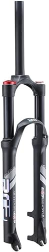 Forcelle Bici Forcella Ammortizzata per Mountain Bike da 26/27,5/29 Pollici, Forcella MTB da Viaggio 110mm Forcella Pneumatica 1-1/8'' Forcella Anteriore Diritta Blocco Manuale Freno a Disco QR 9mm