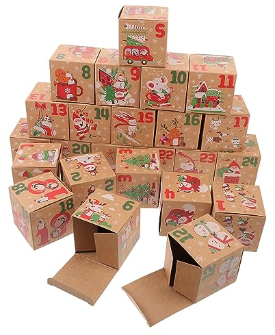 KOMBIUDA -Teilige Weihnachts-Geschenkboxen Papier-Gebäckboxen Keksboxen Bonbonbehälter für Kleine Gegenstände Wie Nüsse Kekse und Schokolade
