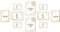 Wackadoo Bilderrahmen Set 10er 2 St, in A4 21x29,7 (DIN A4), 4 St in 13x18, 4 St. In 10x15 cm mit echten Glasscheiben, verschiedene Größen gold, photo frame Poster
