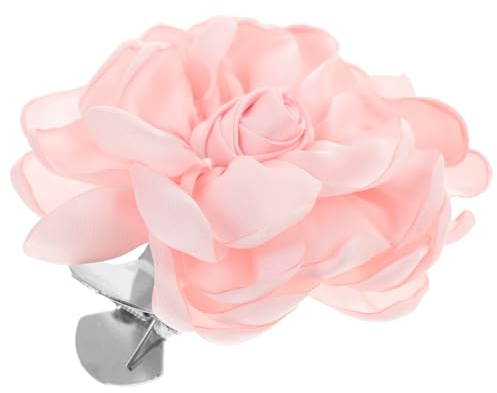 PRETYZOOM Embrasse Rideau Fleur de Pivoine en Tissu Rose, Boucle de Fixation de Rideaux Élégante et Fiable pour Salon et Bureau, Installation Facile