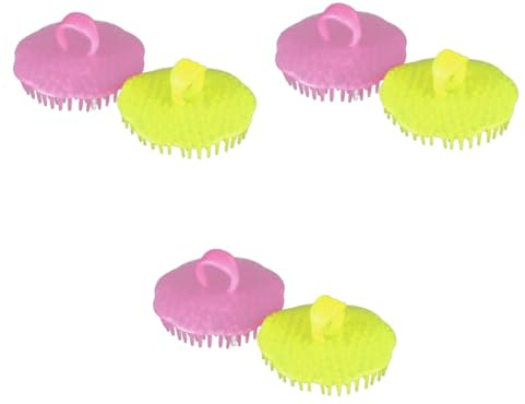 HAPINARY 6stücke Kopfhaut Massagebürsten Sanfte Haarwasch Und Körpermassager Effektive Peelingbürste Für Gesunde Kopfhaut Und Haarpflege Zufällige Farben
