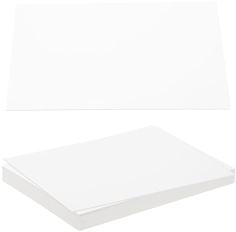 PATIKIL 30 x 20 x 0 cm spånskivor, 10 st 60 PT tjocka bokbräde pärmskivor robust bokbindningsmaterial för bokbindningsskydd, vit