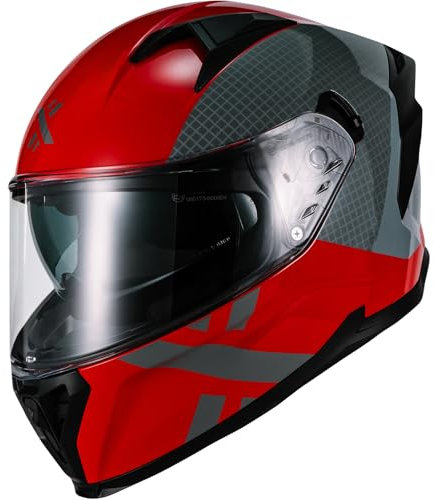 Shox Rapid Speedway Motorcycle Helmet M Gloss Red