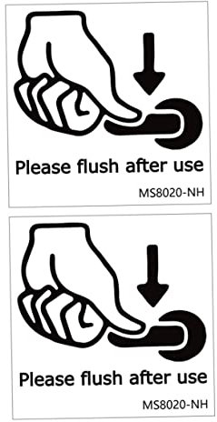 PRETYZOOM Kit Di Adesivi Di Avvertimento Per Wc 2 Pezzi Adesivi Decorativi Per Il Coperchio Del Sedile Del Bagno Adesivi Murali Autoadesivi Per Il Soggiorno