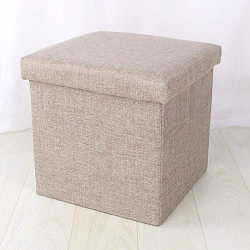 Sgabello pieghevole a forma di cubo, piccolo, con supporti portaoggetti, 158,8 kg, design salvaspazio J 76 x 38 x 38 cm, O 48 x 30 x 30 cm