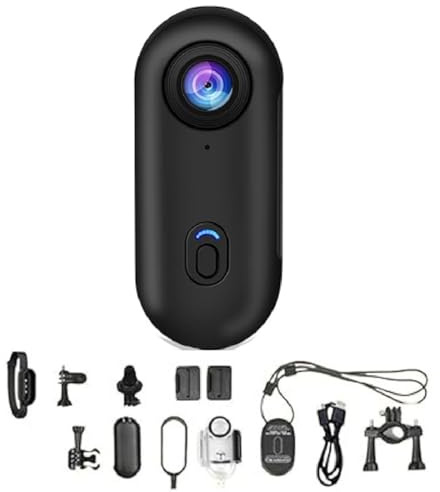 Gosnap Camera, Gosnap - Thumb Camera, Gosnap Daumenkamera, Mini Action Cam, 1080P Taschen-Daumenkamera, Kleine Action-Kamera wasserdicht, 170° Weitwinkel Actionkamera, Outdoor Sport Kamera (Schwarz)