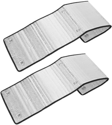 POPETPOP Película Protectora Para Ventanas Aislante Aluminio Doble Cara 30x100 Cm Papel Aluminio Reflectante Bloqueo Solar Privacidad Para Coches y Hogares 2 Piezas Autoadhesiva