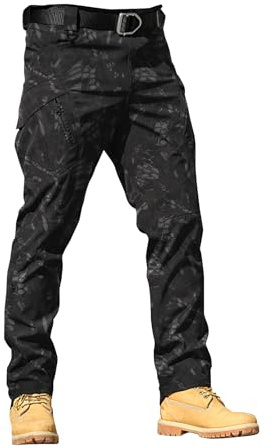 Pantaloni da Lavoro Uomo Lavoro Sportivi Pantaloni Multiple Tasconi Militari Casual Leggeri Tattici Softshell Abbigliamento Elastico Trekking Giardiniere Pantalone