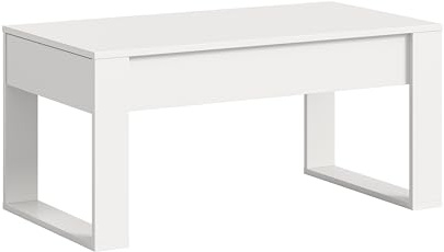 xonox.home – Couchtisch Malmö 110x52x60 cm in Korpus und Front weiß – Moderner Wohnzimmertisch mit klarer Linienführung – stilvoller Sofatisch mit Stauraum – pflegeleicht & vielseitig einsetzbar