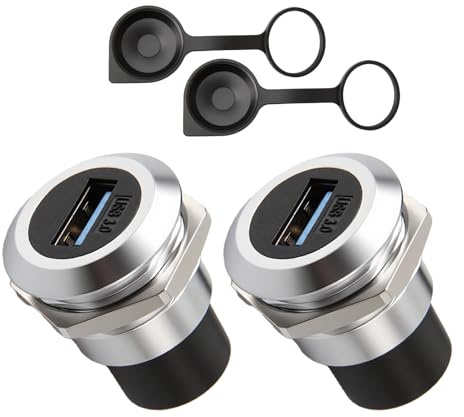USB 3.0 vers Prise Panneau, 2 Pcs Adaptateur de Fixation Fileté Intégré