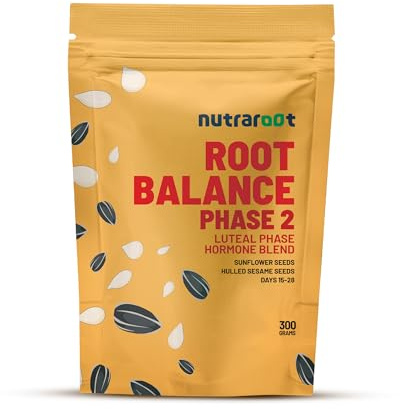 Nutraroot Root Balance Phase 2 | Sunflower Seeds & Sesame Seeds | Vegan, Gluten-Free Seed Blend | Hormone Support Snack | High Fibre Superfood | 300g Resealable Pack