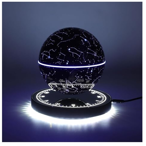 Magnetic Levitating Globe with Light, 360°Rotating Floating Globe World Map for Home Office Display, Cool Tech Gift for Men Father Boys Girls and Kids