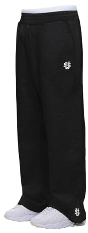 Generisch Baggy Jogginghose Herren Baumwolle Jogging Hose Elastische Taille Atmungsaktiv Bein Sporthose Lang Weites Trainingshose Sweathose Männer Mit Taschen Und Kodelzug