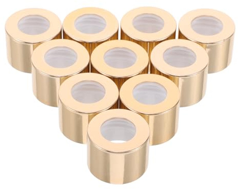 10Pcs Reed Diffuser Replacement Caps 24 Tooth Gold Aromatherapy Bottle Lids for DIY Glass Diffuser Jars Home Office Car Fragrance Accessories