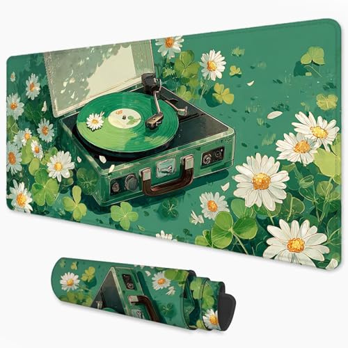 Alfombrilla Ratón Margarita Mouse Pad 1200x600 mm, Grande Alfombrilla Gaming Música con Superficie Especial Que Mejora Velocidad y precisión, Mousepad Impermeable para Gamers, PC y Portátil 3Y-1162