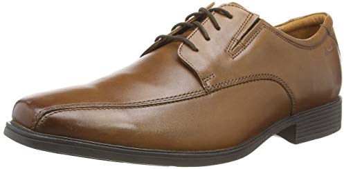 Clarks Tilden Walk Mens Dark Tan Lea, 9.5