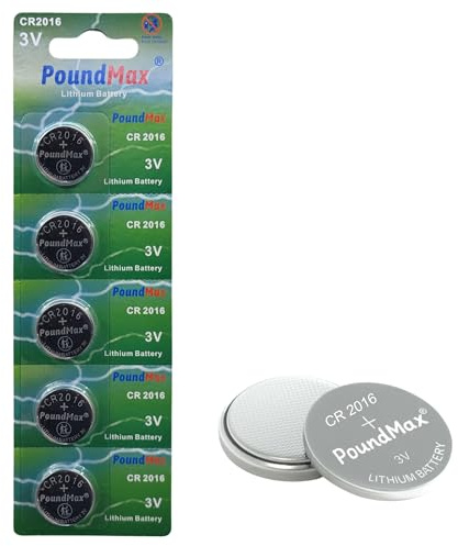 CR2016 3V Lithium Knopfzellen CR 2016 Batterien 5 Stück, Batterie ECR2016 DL2016 KCR2016, kindersichere Verpackung, für Uhren, elektronische Kleingeräte, Autoschlüssel, Waagen, Smart Home Geräte