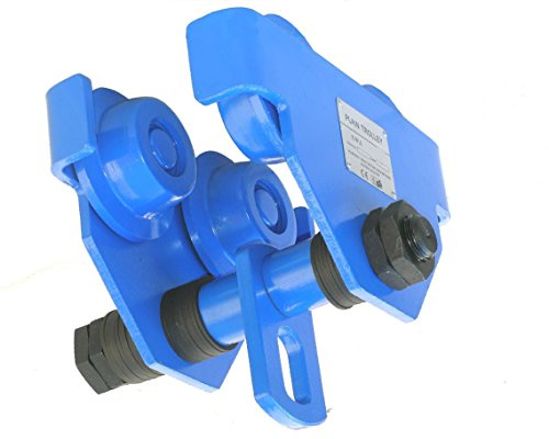 Pro-Lift-Werkzeuge Laufkatze 500 kg Rollfahrwerk mit Anschlagwinkeln Handfahrwerk Unterflansch 64 mm – 140 mm Flanschbreite Hallenkran Kettenzug 0,5 t Plain Trolley