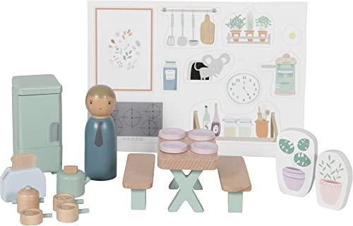 Little Dutch Puppenhaus Möbel Holz Spielset 19-teilig - Küche