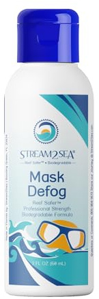 STREAM 2 SEA Reef Friendly Mask Defog, Non-Toxic and Biodegradable Formula, Great for Scuba Divers, Ski Goggles, Sports Masks and Safety Goggles. 60 ml