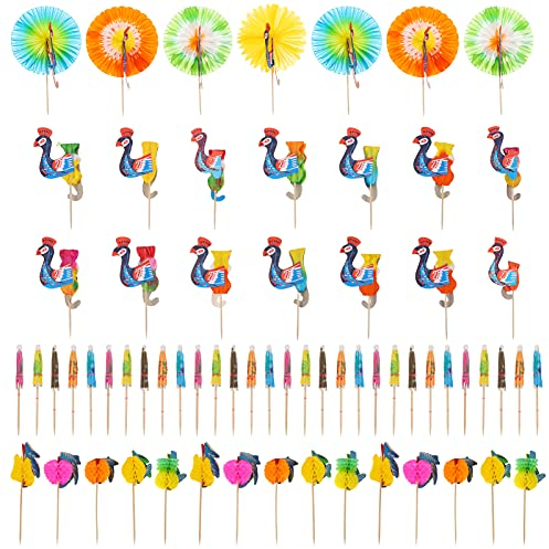 Cabilock 105stücke Cocktail Picks Bunten Papier- Für Cocktails Desserts Und Früchte Party-Dekoration Für Hochzeiten Und Feiern Für Kreative Anlässe