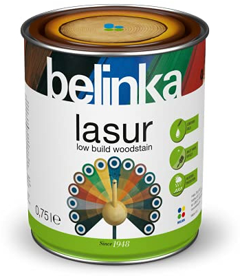 BELINKA Holzlasur Steingrau - 0,75 Liter Premium Lasur - Holzanstrich - Für Innen und Außen - Lasur 29