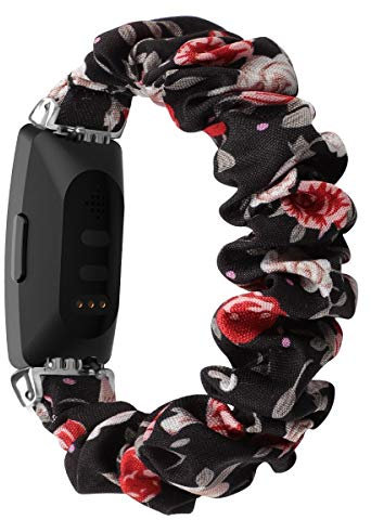 Chofit Strap Compatible with Fitbit Ace 2 Straps, Replacement Scrunchies Arm Band Chiffon Satin Wristband for Women for Kids Girls Ace 2 Fitness Tracker (C)