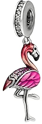 MariaFonte Charm Tiere Bulldogge Kaninchen Elefant Katze Eule Marienkäfer Biene Delfin Flamingo Bär Fuchs Eichhörnchen Kompatibel Allen Marken Anhänger Perle Silber
