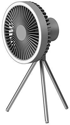 Trípode de doble uso de 10000 mAh/colgante/de pie con ventilador de luz ventilador de techo pequeño Usb para exteriores ventilador de Camping portátil,Black