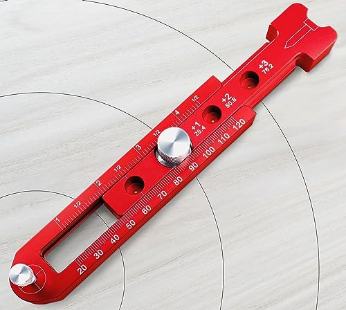 Woodworking Compass Scriber, Portable Aluminum Alloy Woodworking Compass Tool, Adjustable Metric/Inch Arc Drawing Ruler Circle Drawing Ruler Marking Gauge Circle Marking Tool (mini)