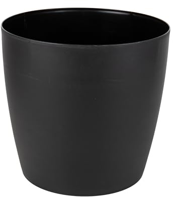 Cofan Pack de 6 Macetas o Venta unitaria de Polipropileno Redondas | Color: Negro | Medidas: 30 x 28 cm | Dale Vida a Tus Plantas con Estilo (6, 30 x 28 cm)