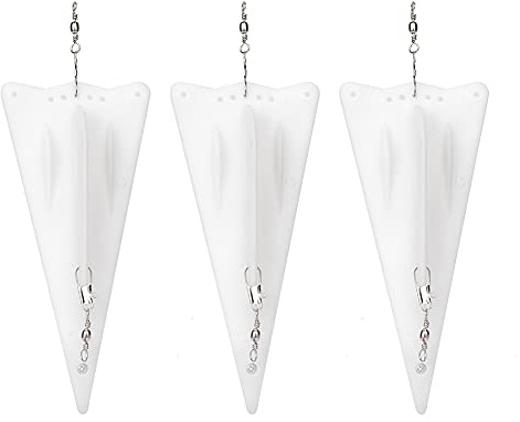 RiToEasysports Planche de Pêche à la Traîne, 3 Pièces en Plastique pour la Pêche à la Traîne, Planche de Plongée, Ensemble de Leurres, Appât Artificiel, Leurre, Accessoire de Pêche