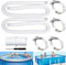 2pcs tubo piscina 32mm, con 4 connettori in metallo, Tubo Ricambio per Piscine, Tubo Flessibile per Piscine, Tubo Sostituzione della Piscina