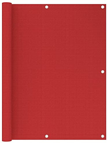 Juroupi Balkon-Sichtschutz Terrassen Sichtschutz Blackout Shade Terassensichtschutz Sichtschutz Garten Rot 120x400 cm HDPE