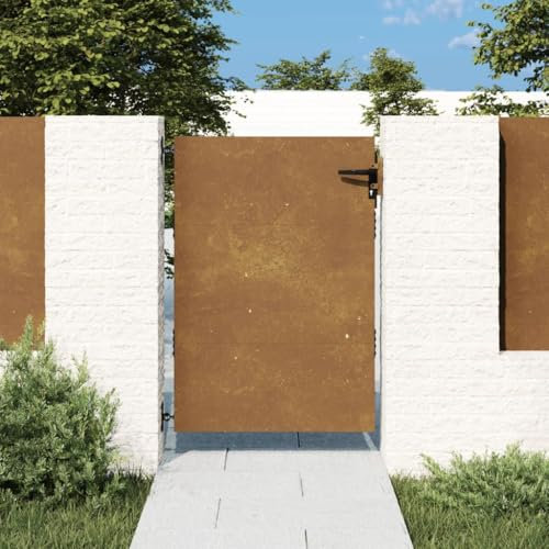 Iiaky Gartentor 85x125 cm Sichtschutz Garten Zauntor GartentüR Sichtschutz Gartentor Cortenstahl