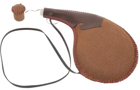 Ciieeo Antiker Leder-wasserbeutel Vintage Bota Tasche Für Wein Und Wasser Robuste Wiederverwendbare Flasche Mit Praktischem Schultergurt Für Outdoor-aktivitäten Wie Camping Und