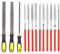 Lot de 13 limes en métal de qualité supérieure - Limes d'atelier semi-rondes - Limes en bois de qualité supérieure - Râpe en bois - Lime ronde - Convient pour les ateliers, les menuiseries, etc.