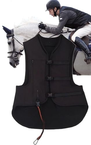Airbag-Weste Für Den Reitsport, Airbagweste Herren, Airbag Weste Motorrad, Fahrrad Airbag Wird Ohne CO2-Kartusche Geliefert Für Kinder, Damen Und Herren-Reitausrüstung L