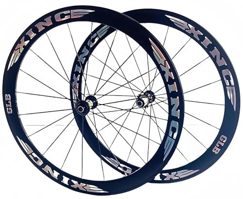 700C Rennrad Laufradsatz 50Mm 20 Löcher Vorderrad Hinterrad Aluminiumlegierung Doppelwandige Felgenbremse V/C Schnellspanner 8/9/10/11Gang A,700C/50MM