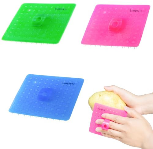Umpiyte Vegetable Brush Multifunctional Flexible Potato Brush 3 Pcs Vegetable Cleaning Brushes Veggie Cleaner for Fruits Vegetables