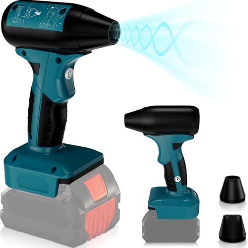 For Bosch Professional 18V System Li-ion Battery Powered Jet Dry Blower, 130000RPM Compressed Air Duster, 4 Gear Adjustable Air Duster, Jet Fan Mini Blower for Tools, Car, Computer(No Battery)